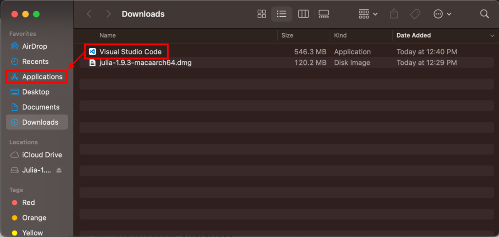 Drag VSCode