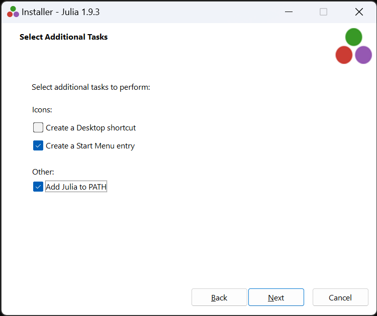 Specifying additional options