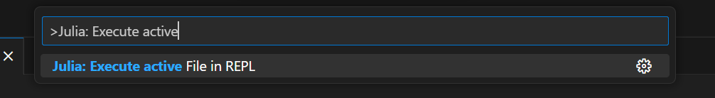 VS Code command palette