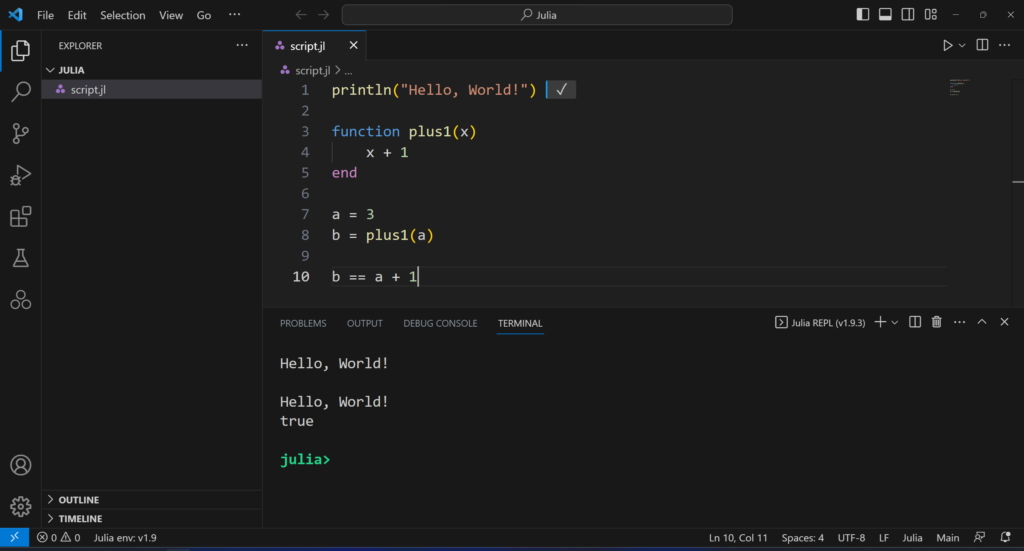 File execution in VS Code