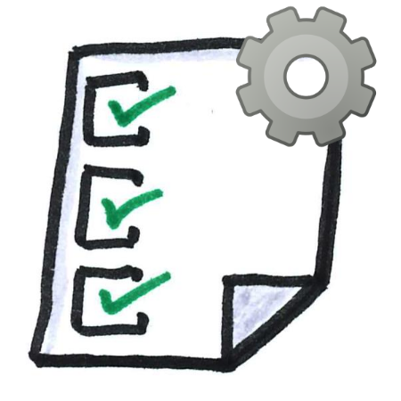 Checklist of settings